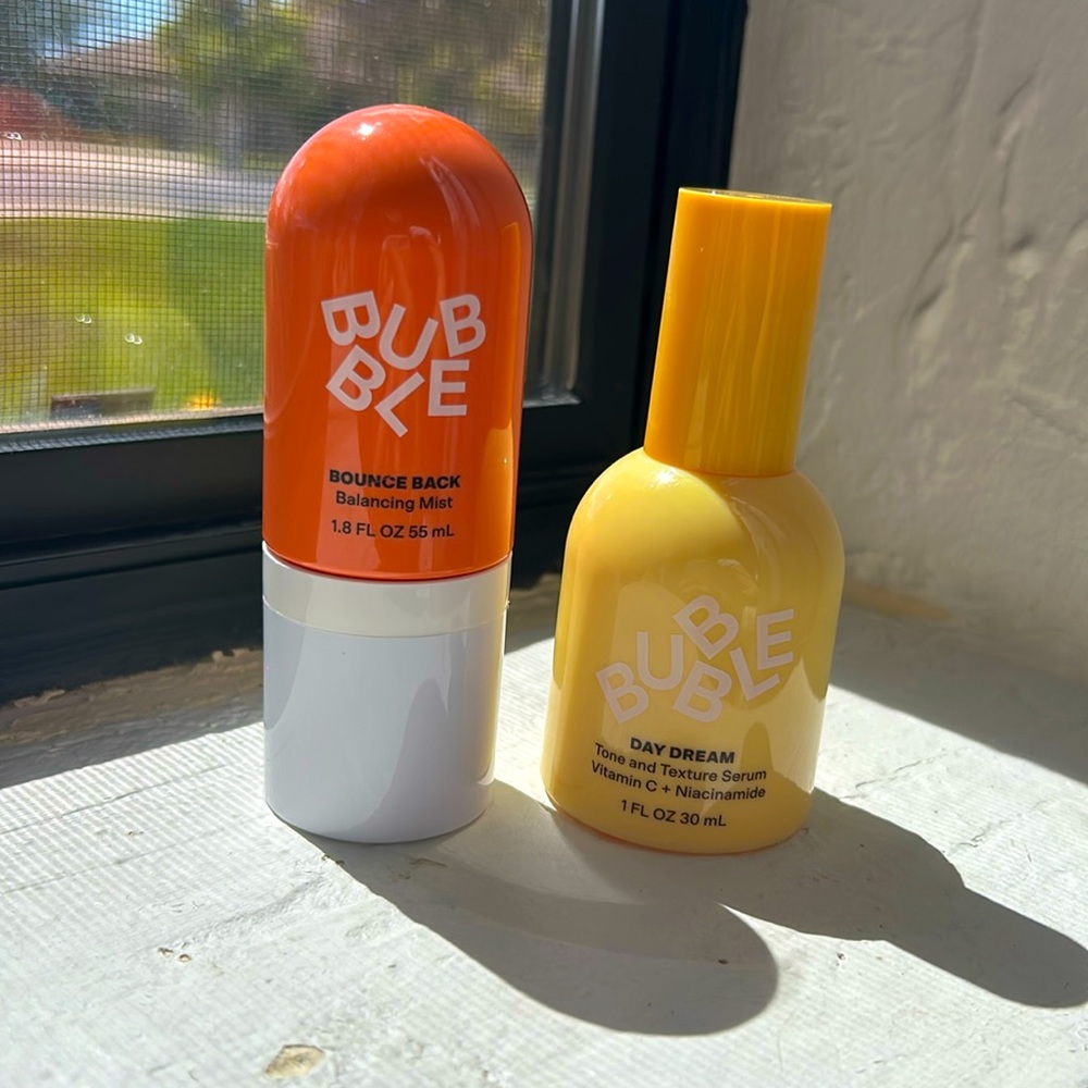 Bounce back, bouncing mist and daydream tone and texture serum with vitamin C